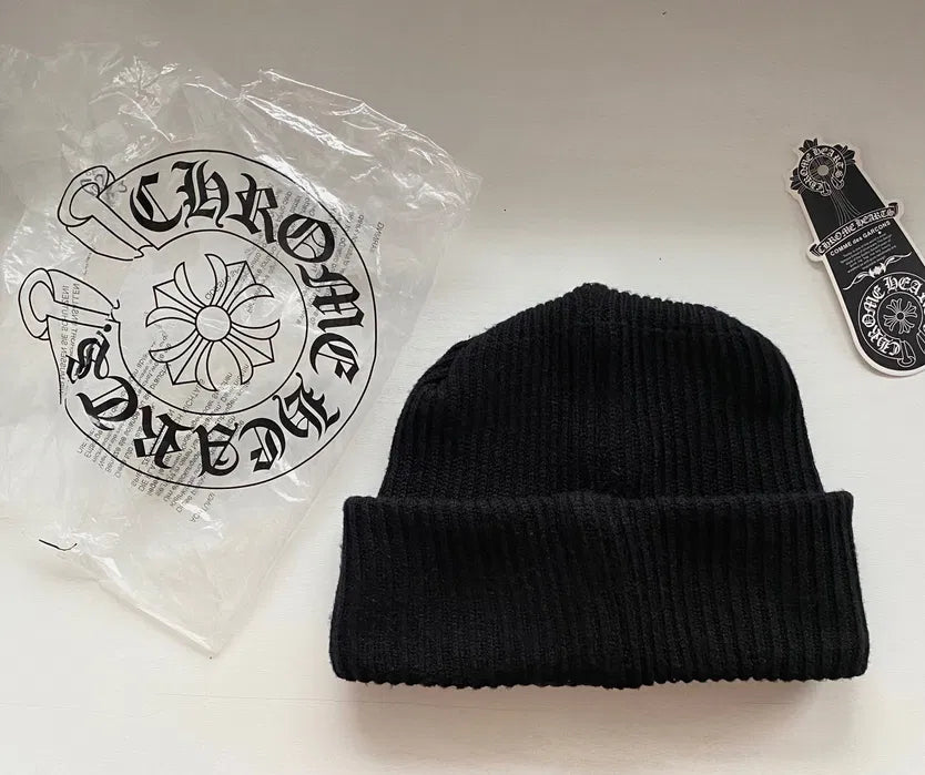 Authentic black chromeH beanie