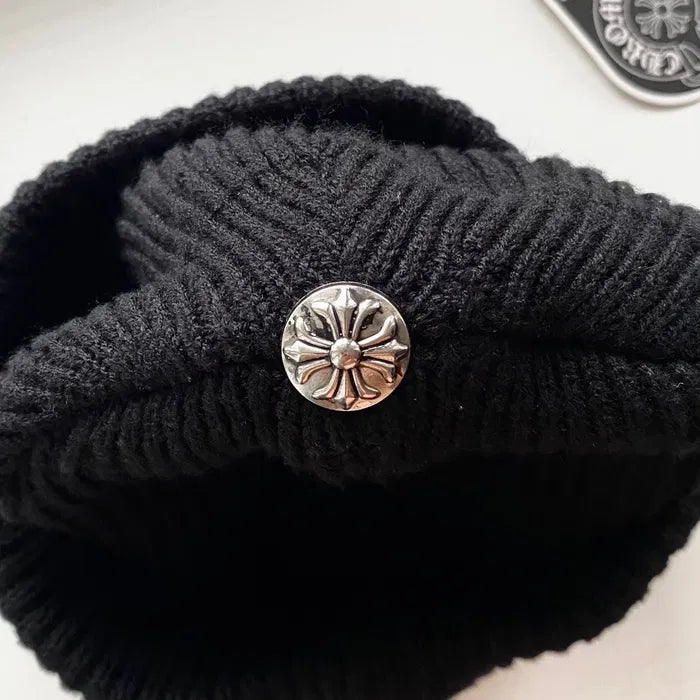 Authentic black chromeH beanie