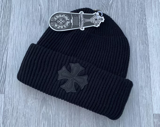 Authentic black chromeH beanie